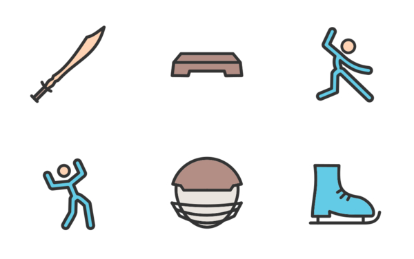 fitness  sports filled line