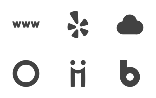 social media  logos i glyph