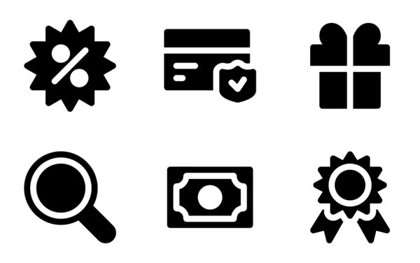 ecommerce set glyph