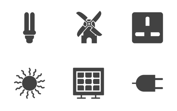 energy  technology glyph black