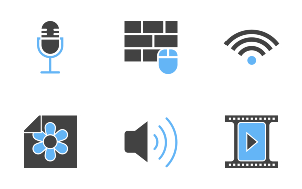 device apps  settings ii blue  black