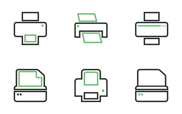 printers line green  black