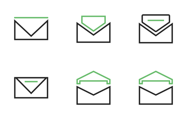 email line green  black