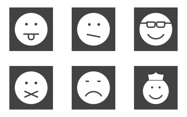 emoticons glyph inverted