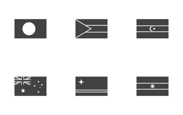 flags i glyph black