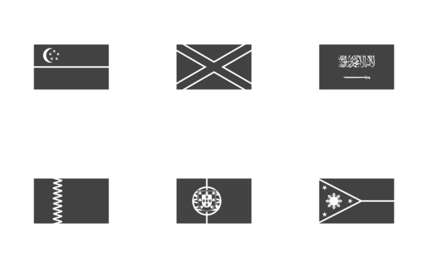 flags ii glyph black