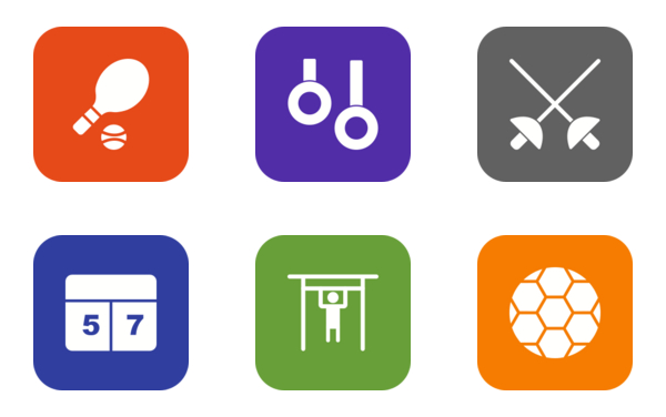 sports and games round corner glyph