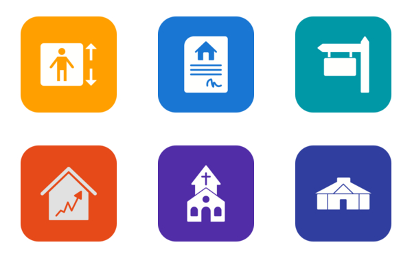 real estate round corner glyph