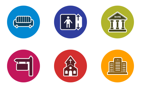 real estate glyph circle real estate glyph circle