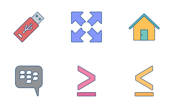 basic elements flat outline