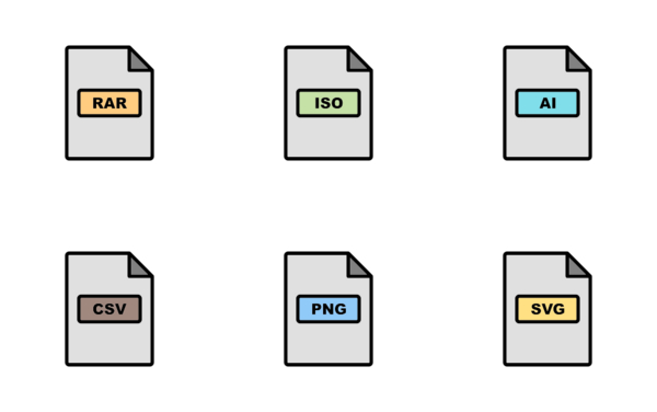 file formats line filled