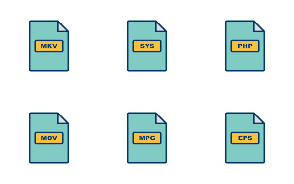 file formats filled two color