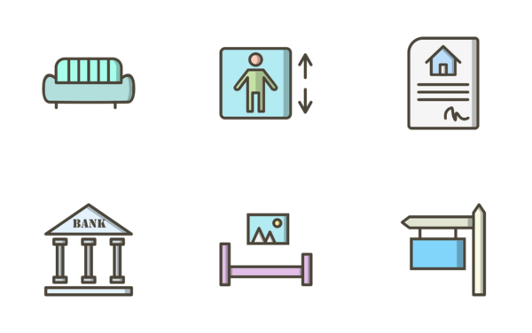 real estate filled outline