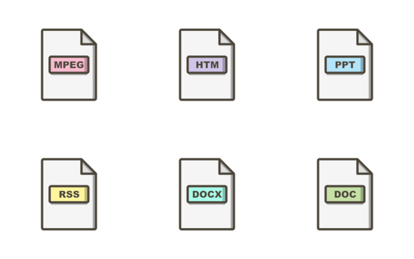 file formats filled outline