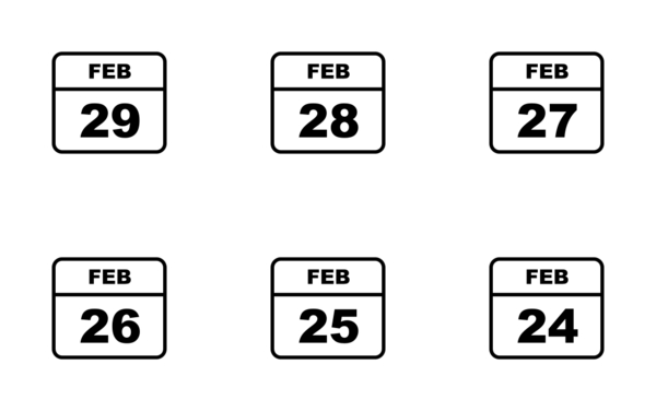 calendar february line