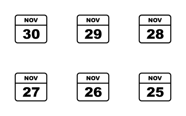 calendar november line