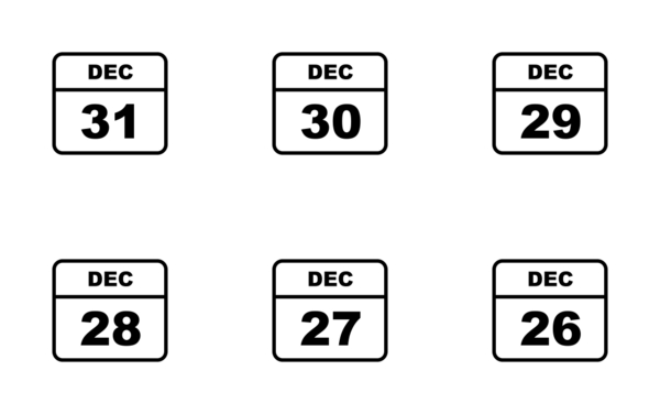 calendar december line