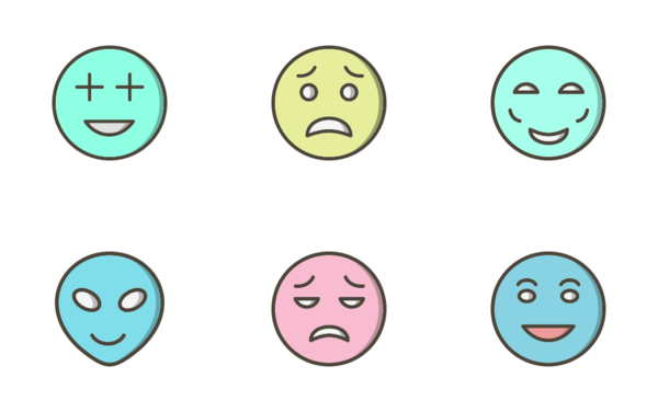 emoticons filled outline