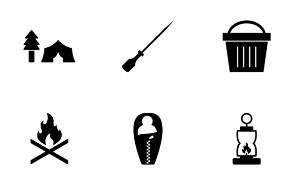 Camping glyph