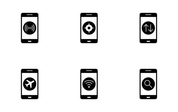 mobile apps glyph