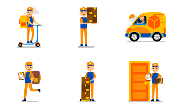 courier profession character