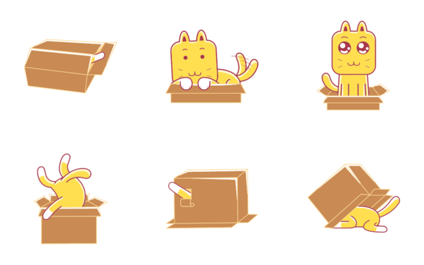 cats and box