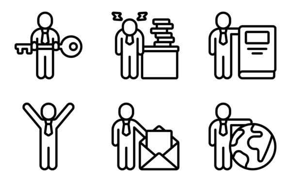 business human figures  outline