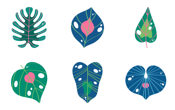 nature leaf stickers