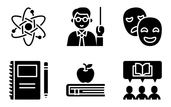 education glyph set