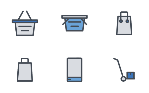 shopping and ecommerce 2 color