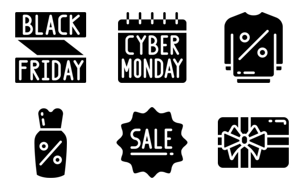 sales black friday  glyph