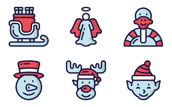 Christmas  blue red
