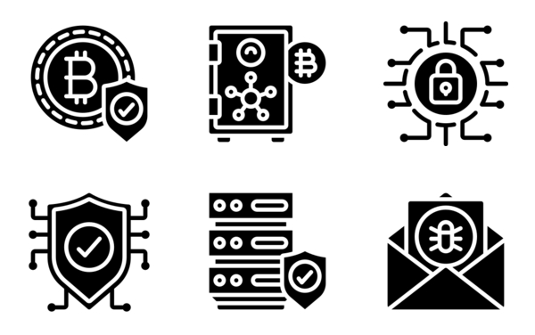 cyber security  glyph