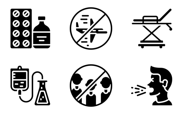 coronavirus glyph coronavirus glyph