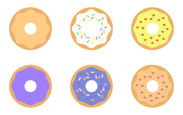 donut eat  colored