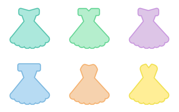 pastel colored dresses