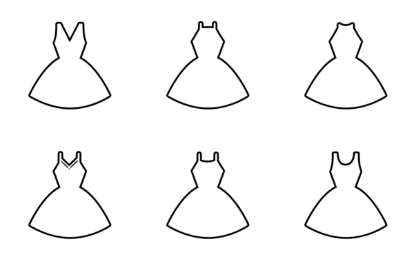 dresses  outline