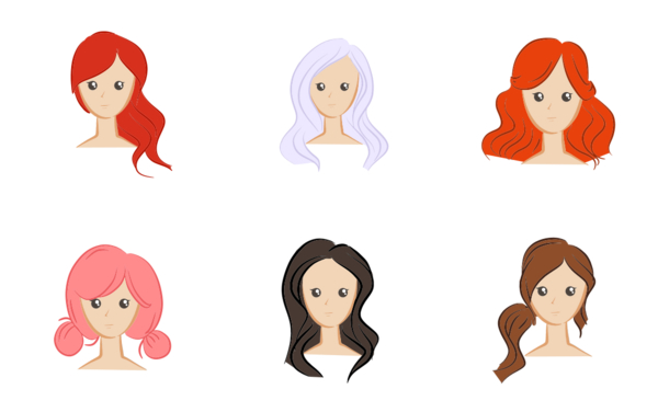 girl doodles  colored girl doodles  colored