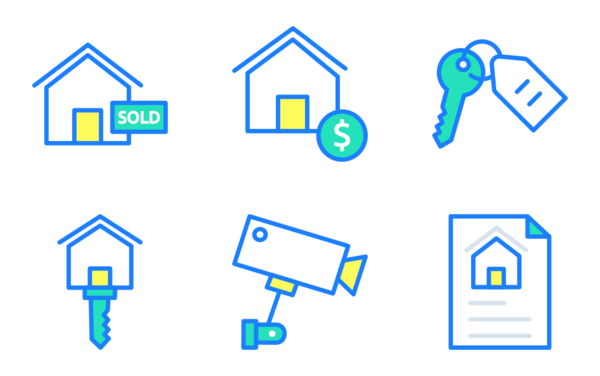 real estate  filled outline