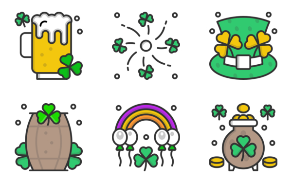 stpatricks day filled outline stpatricks day filled outline