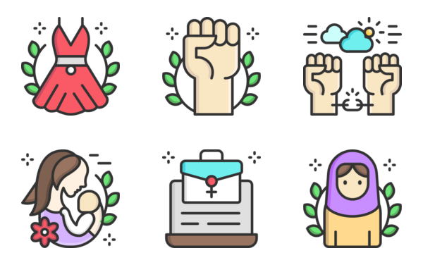 womens day 2 filled outline womens day 2 filled outline