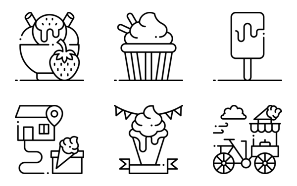 Icecream parlour line cut Icecream parlour line cut