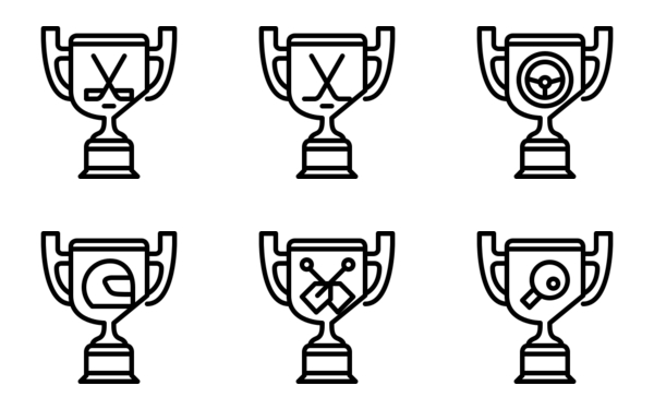 sport trophies outline sport trophies outline