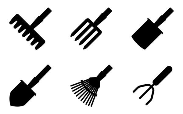 garden tools glyph