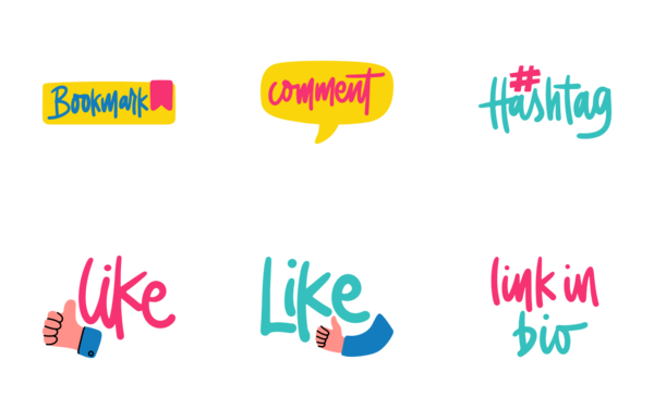 social media lettering