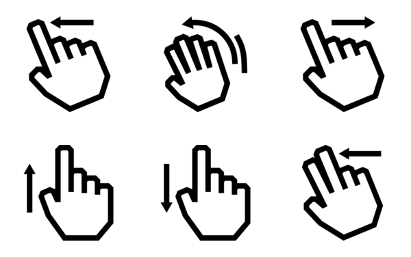 touch gestures  outline