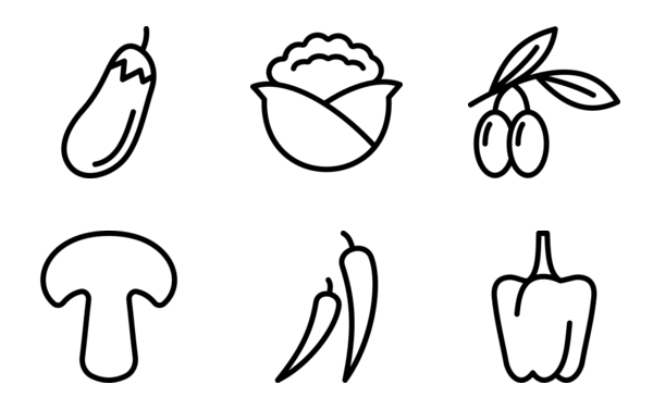 vegetables  outline