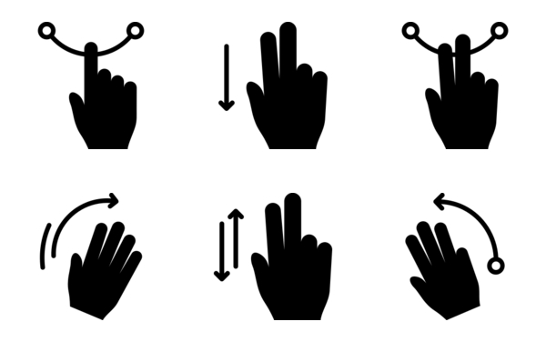 multitouch gesture  glyph