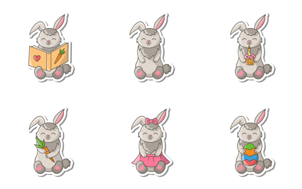 bunny stickers