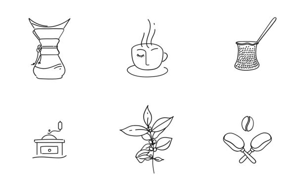 coffee elements flat